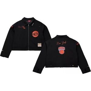 Mitchell & Ness Women's New York Knicks Black Mechanic Jacket XL NWT $140 Retail